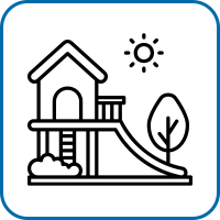 Spielplatz mit gro&szlig;em Sandspielplatz